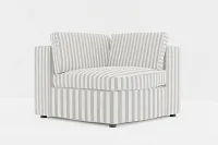 Destin Sea Lane Dark Gray Fabric Corner Chair