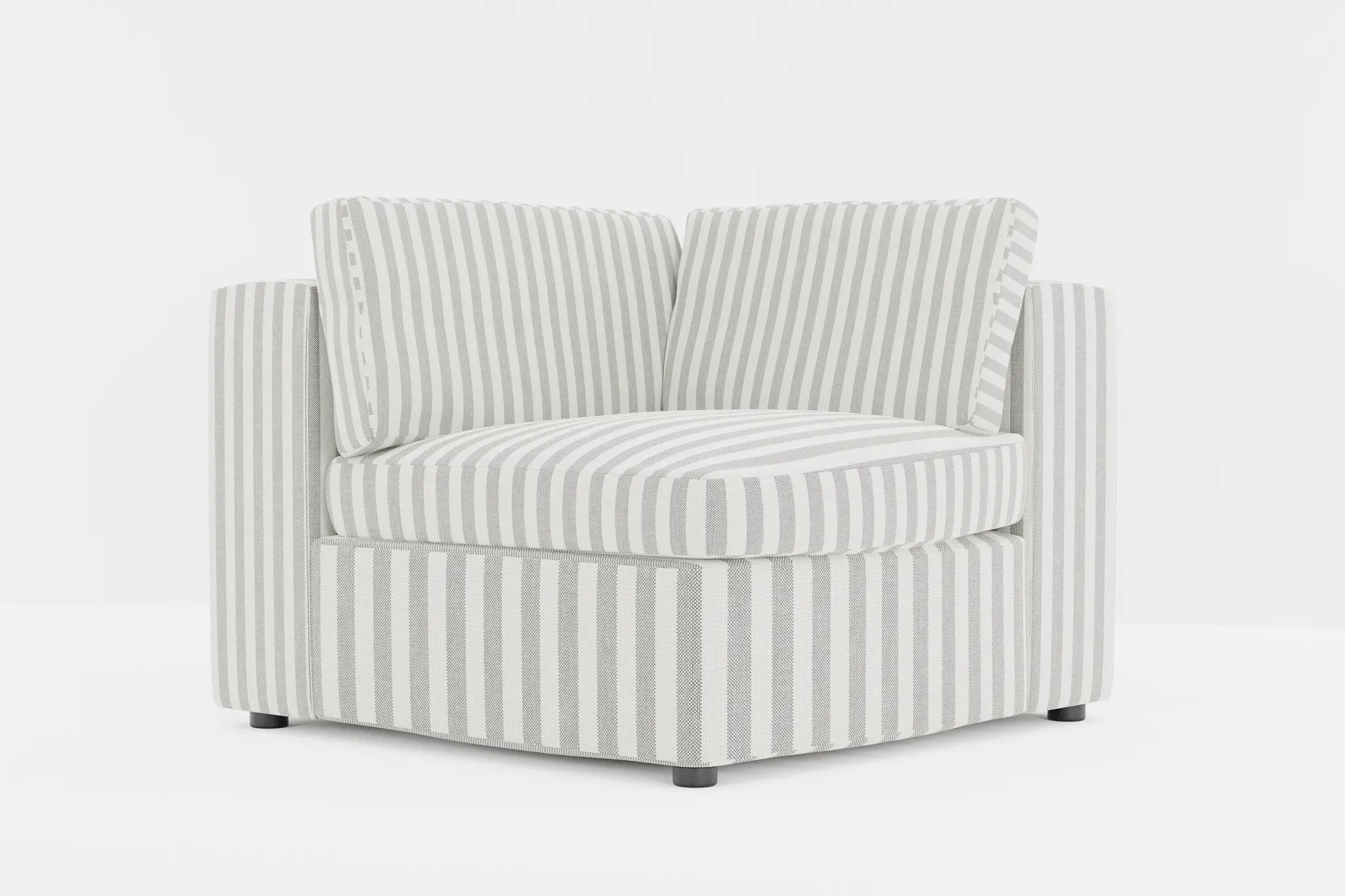 Destin Sea Lane Dark Gray Fabric Corner Chair Destin Sea Lane Dark Gray Fabric Corner Chair