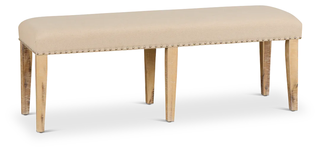 Joplin Light Tone Upholstered Dining Bench