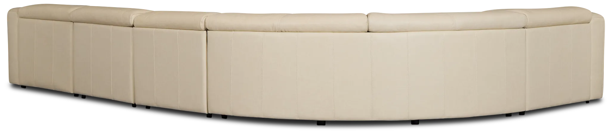 Jace Ivory Lthr/vinyl Small Right Chaise Power Reclining Sectional