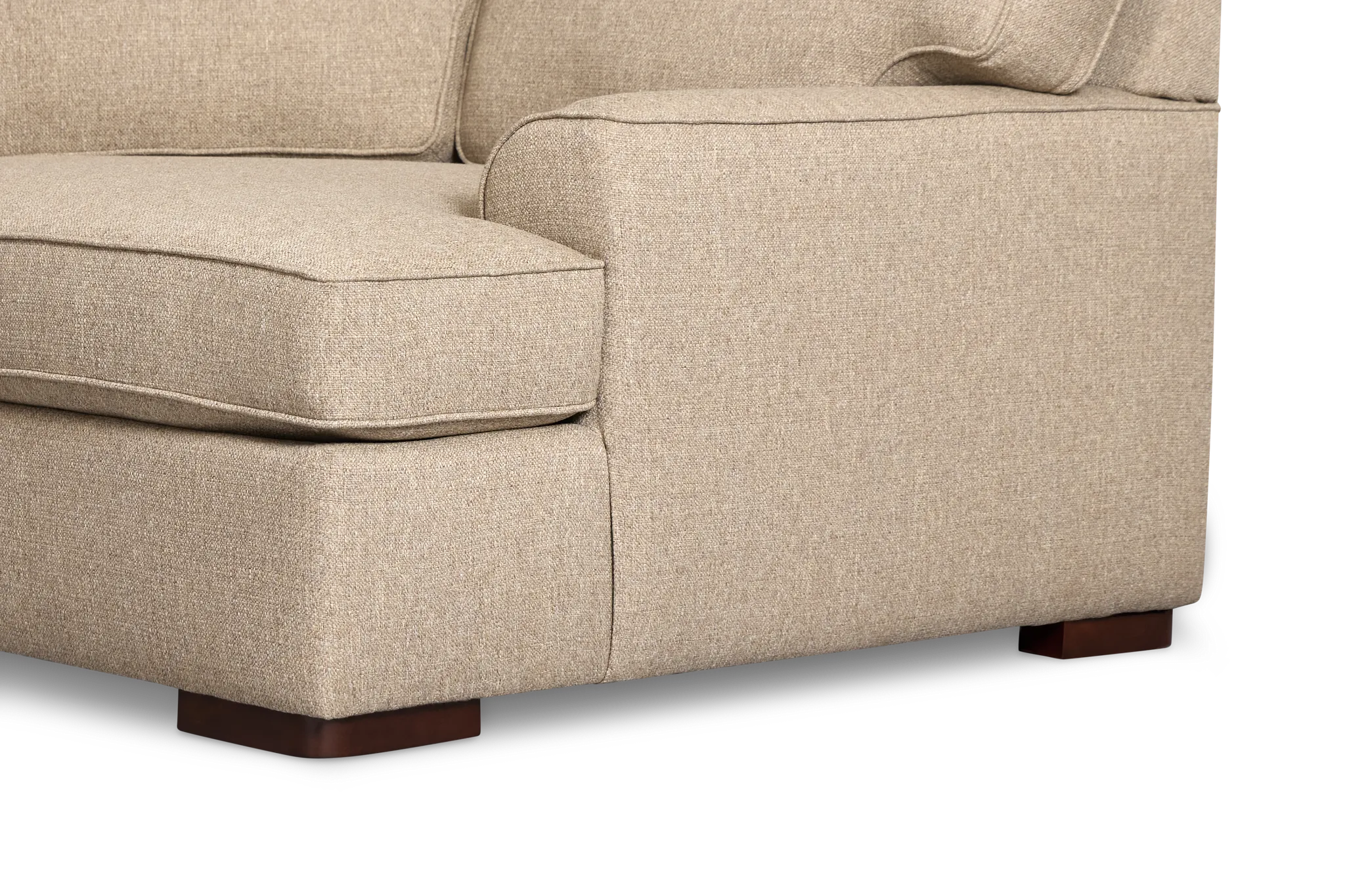 Sinclair Brown Fabric Large Right Cuddler Sectional