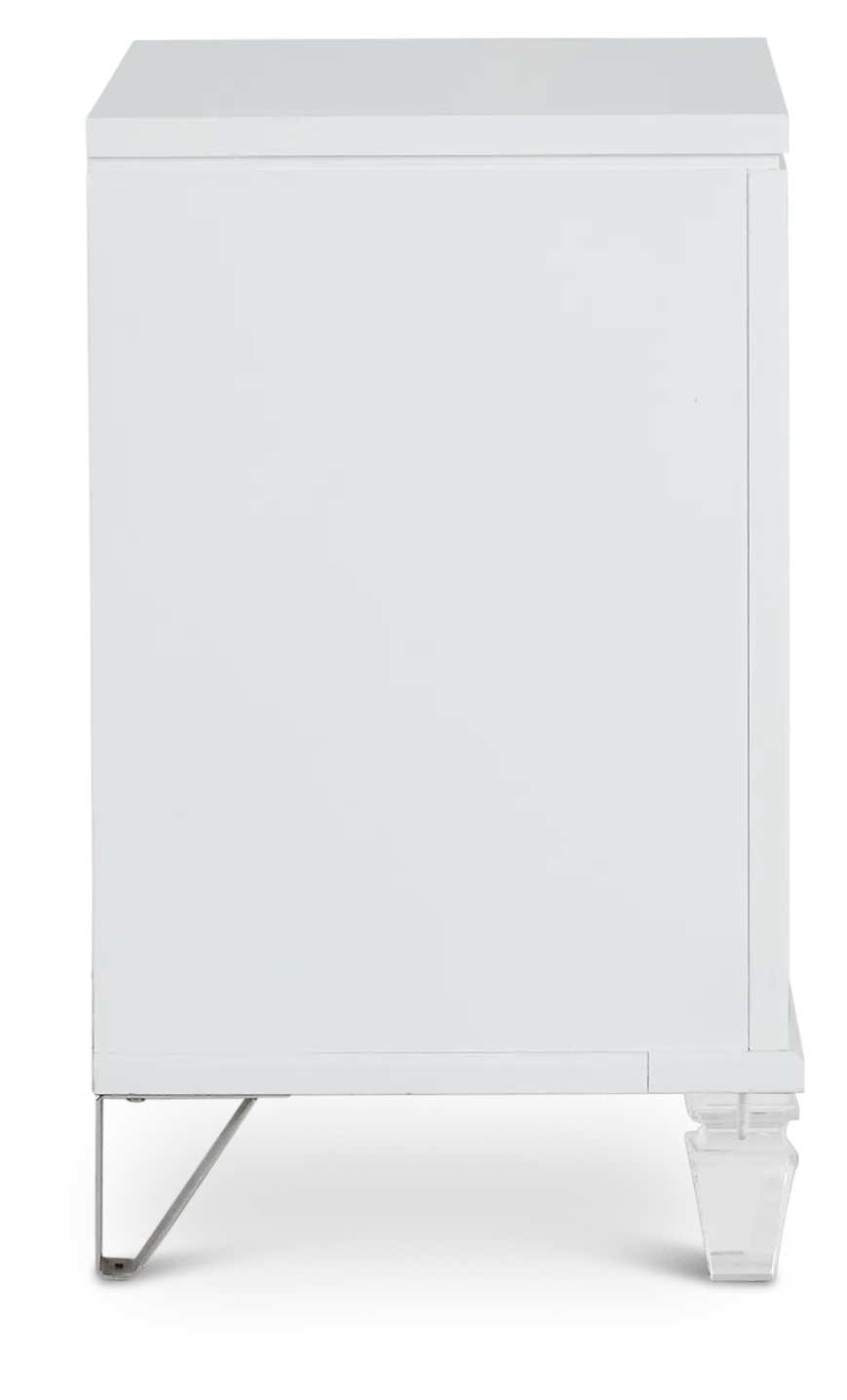 Vegas White Nightstand