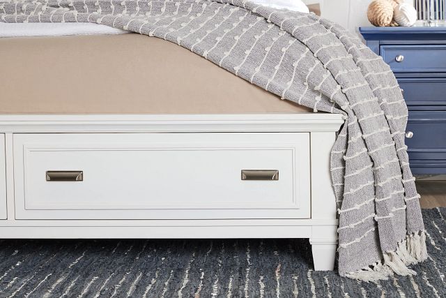 Cape Cod Ivory Panel Storage Bed