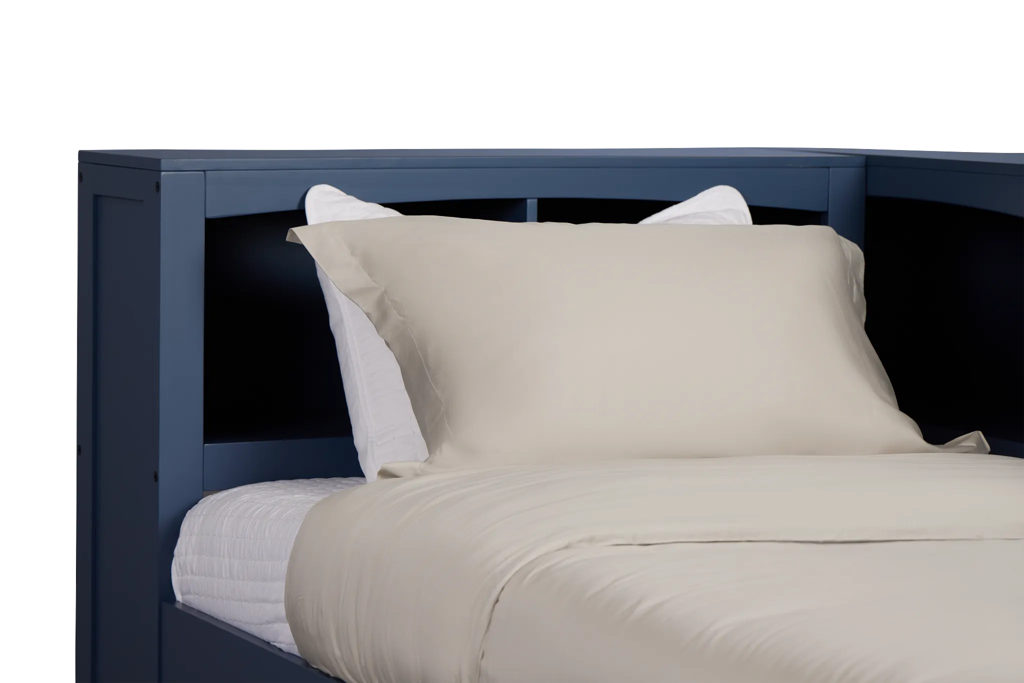 Charleston Dark Blue Corner Bookcase Bed