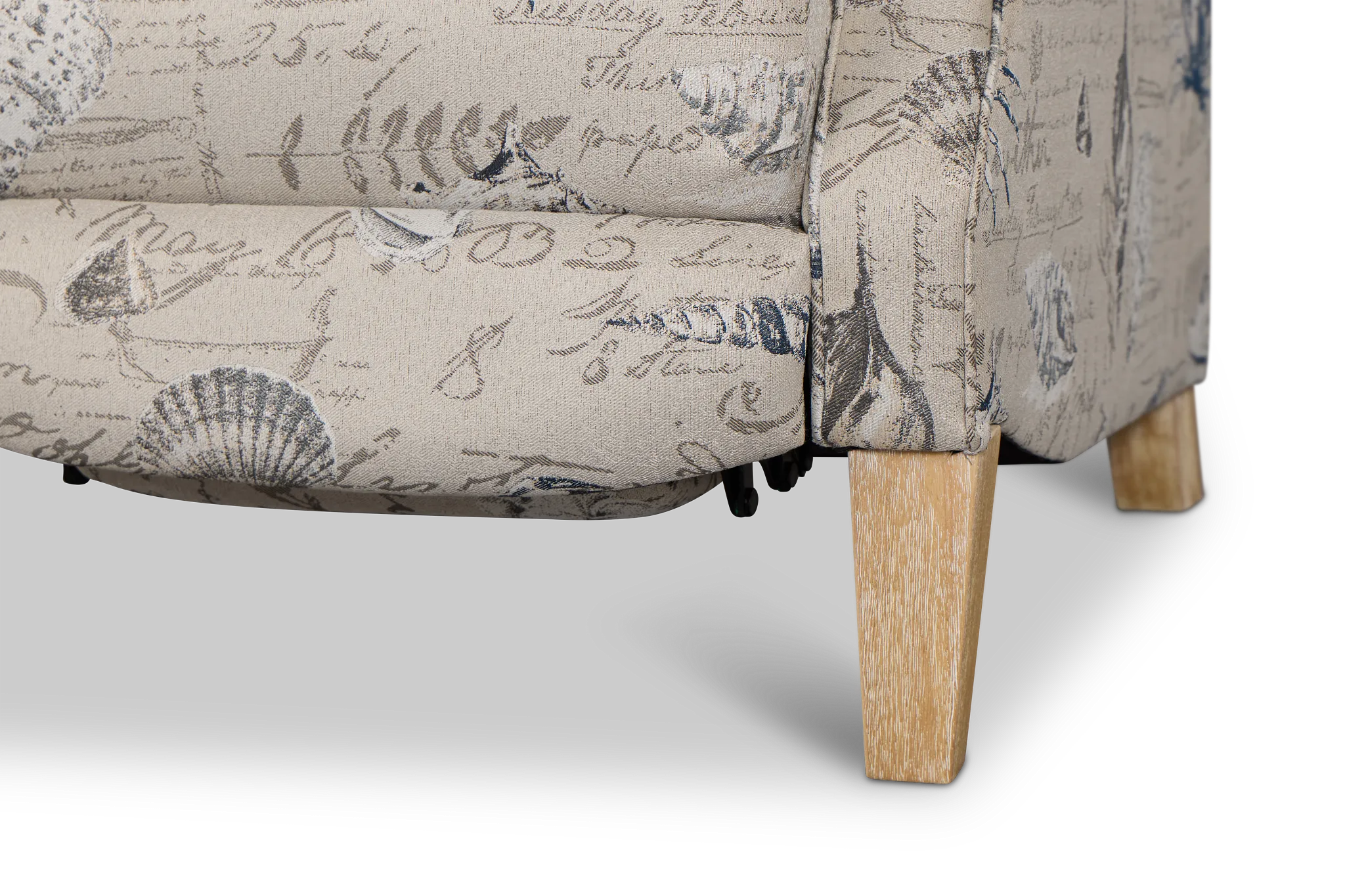 Shelly Light Beige Fabric Push Back Recliner