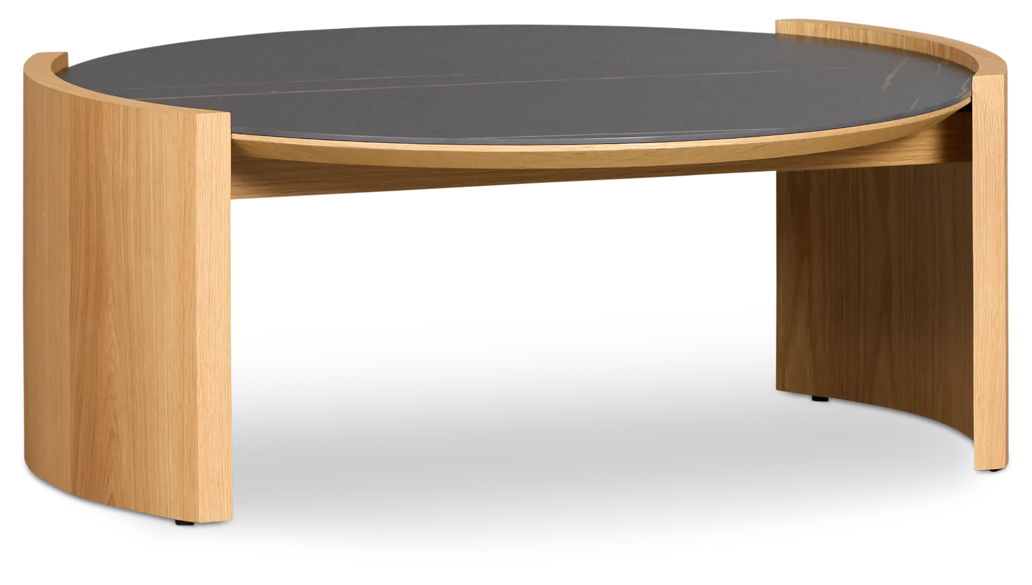 Nomad Light Tone Ceramic Round Coffee Table