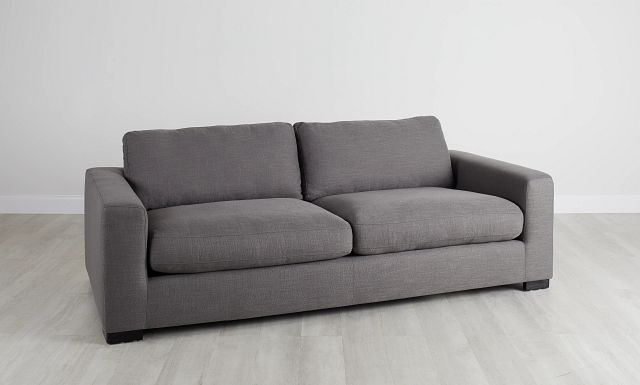 Bohan 89" Dark Gray Fabric Sofa