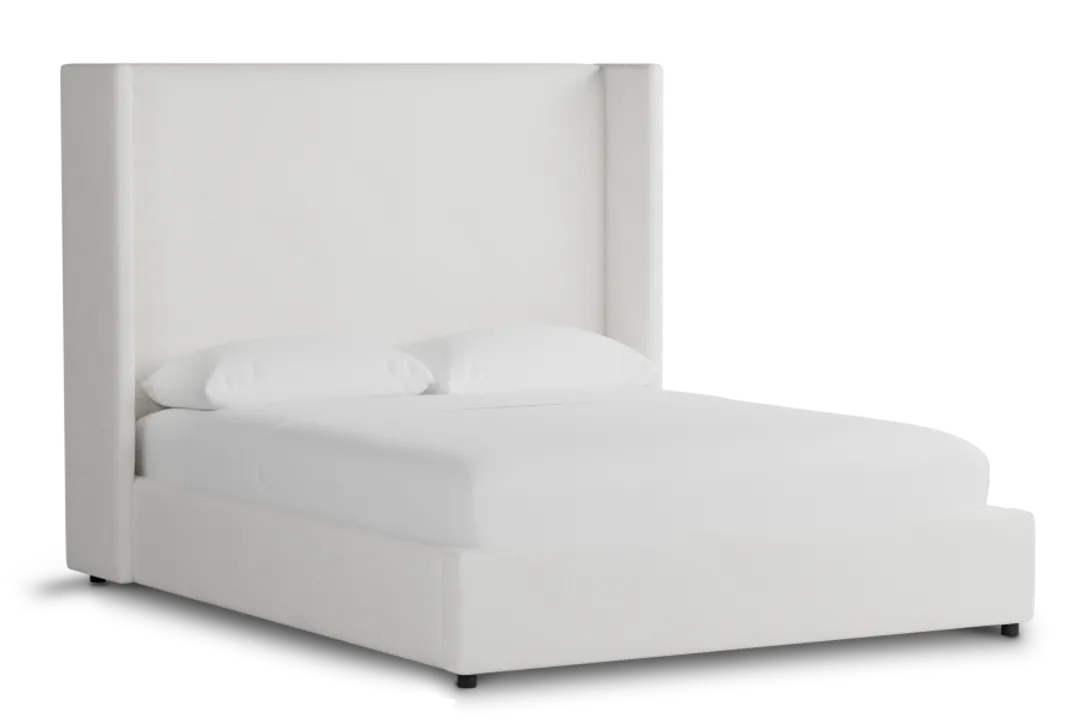Captiva Sutton White 60" Upholstered Shelter Bed