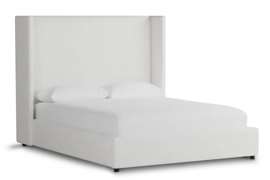 Captiva Sutton White 60" Upholstered Shelter Bed Captiva Sutton White 60" Upholstered Shelter Bed