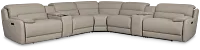 Jett Gray Micro Large Dual Power Reclining Two-arm Sectional