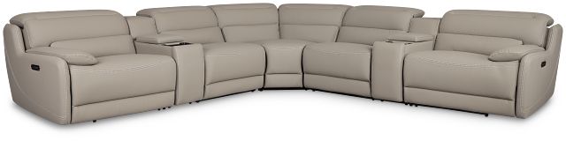 Jett Gray Micro Large Dual Power Reclining Two-arm Sectional