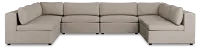 Destin Sutton Beige Fabric 8-piece Modular Sectional