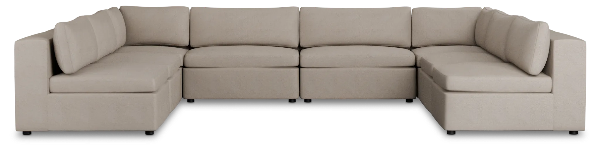 Destin Sutton Beige Fabric 8-piece Modular Sectional