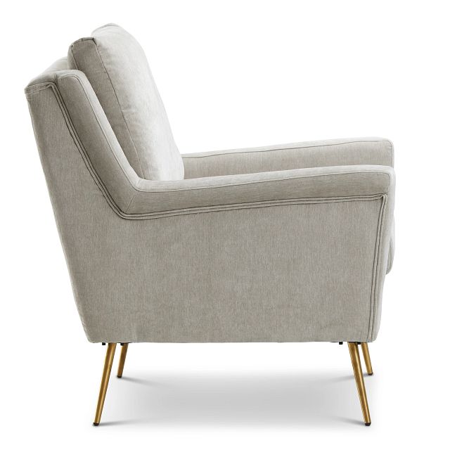 Cambridge Light Gray Velvet Accent Chair