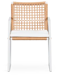 Sunrise White Aluminum Arm Chair