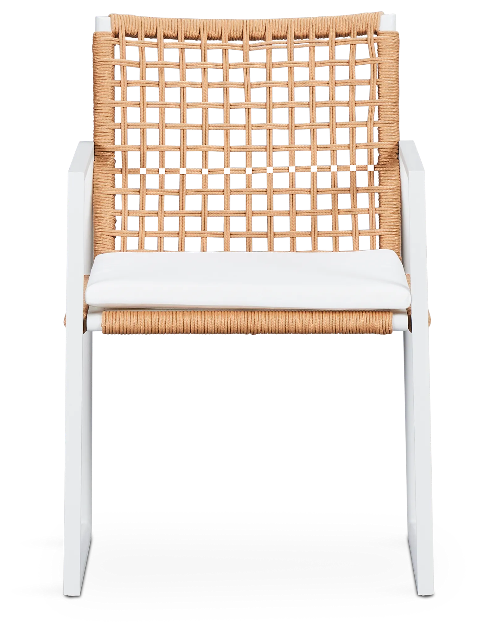 Sunrise White Aluminum Arm Chair