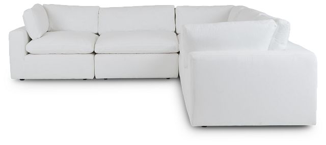 Grant White Fabric 5-piece Modular Sectional