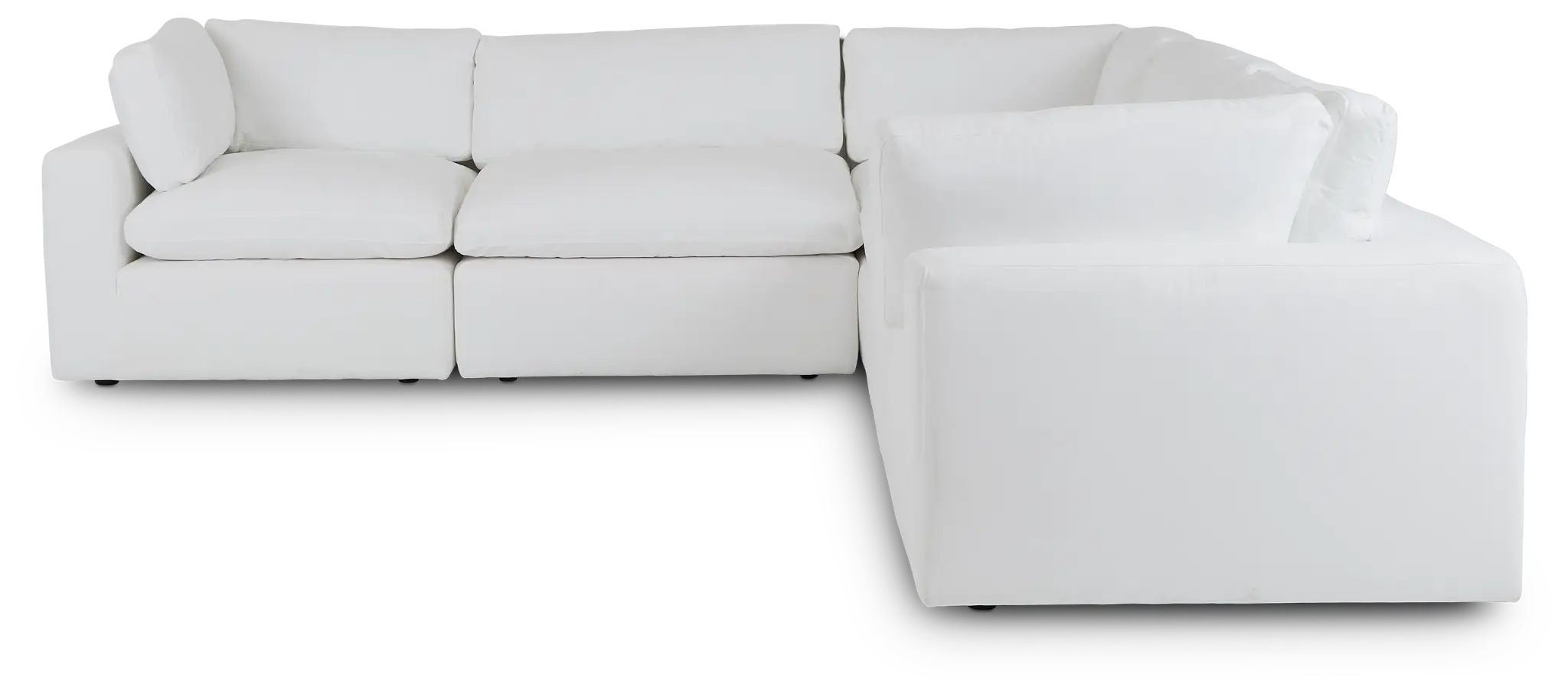 Grant White Fabric 5-piece Modular Sectional Grant White Fabric 5-piece Modular Sectional