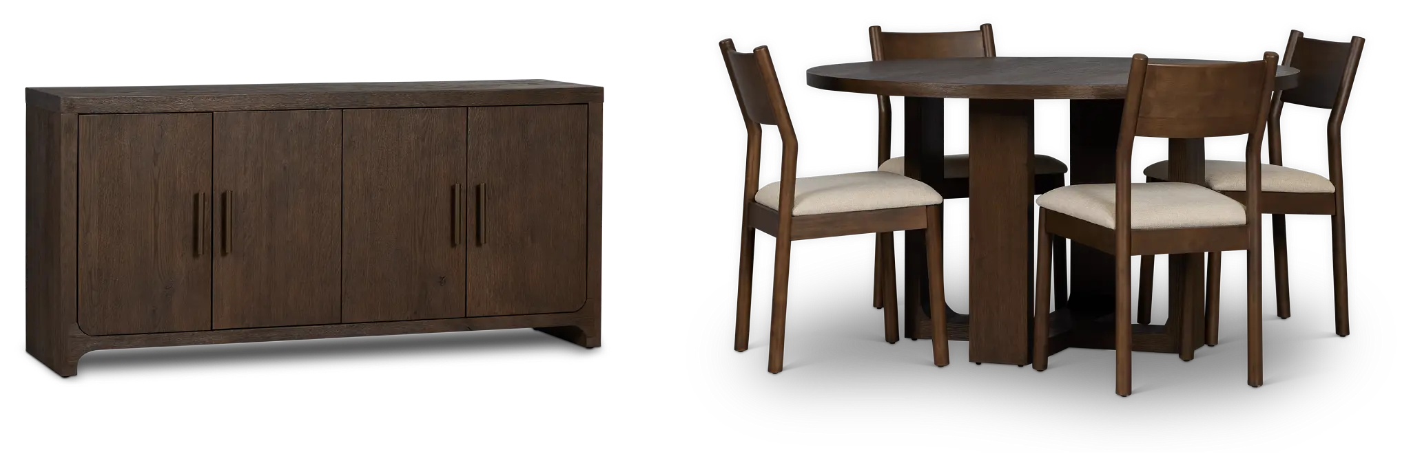 Rochester Dark Tone Round Dining Room Rochester Dark Tone Round Dining Room