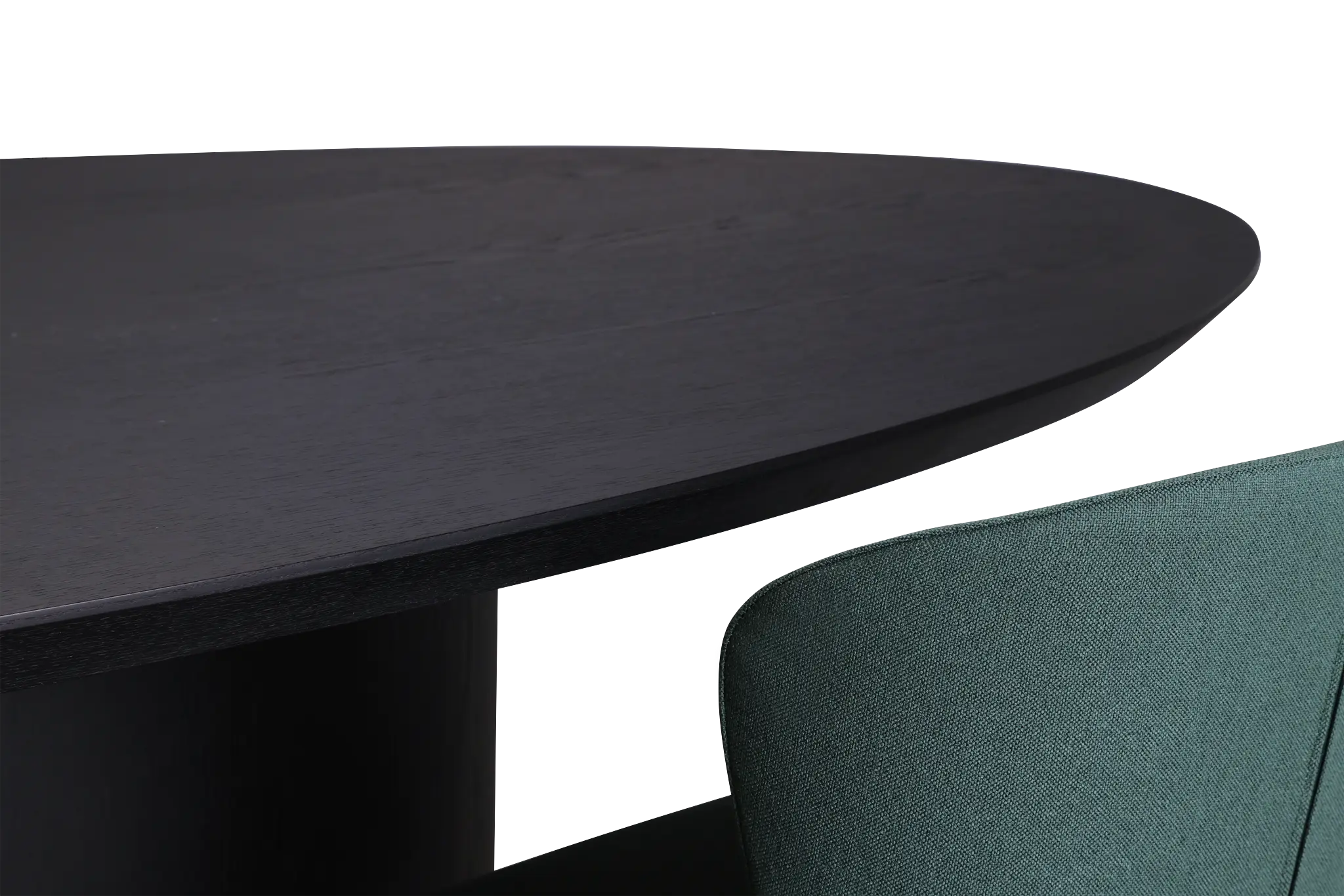 Nomad Black 94" Oval Table & 4 Dark Green Chairs W/ Black Legs Nomad Black 94" Oval Table & 4 Dark Green Chairs W/ Black Legs
