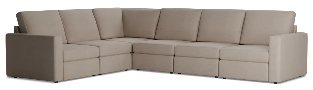 Citymod Beige Fabric Medium Two-arm Sectional