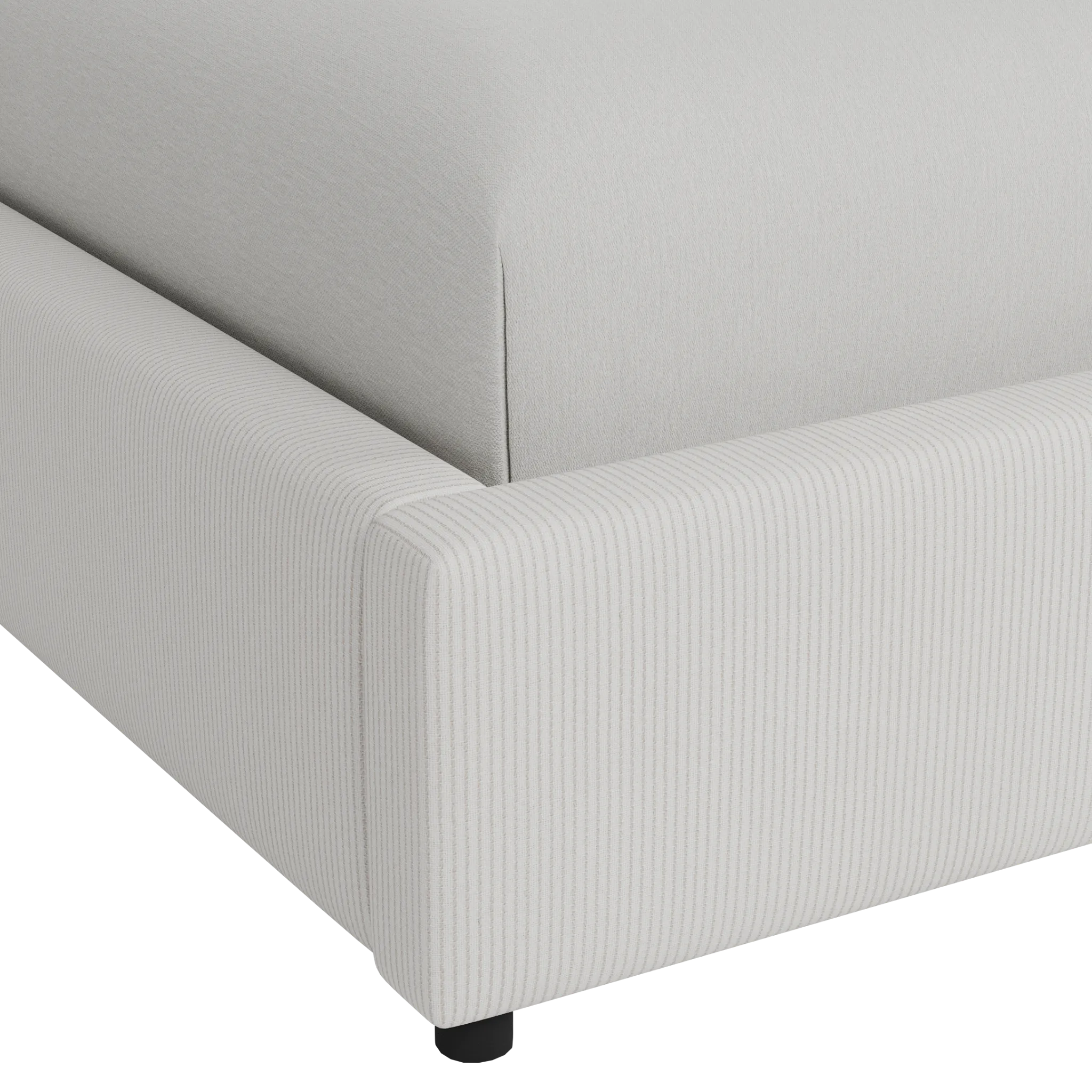 Grayton Lucy Light Beige 44" Upholstered Platform Bed