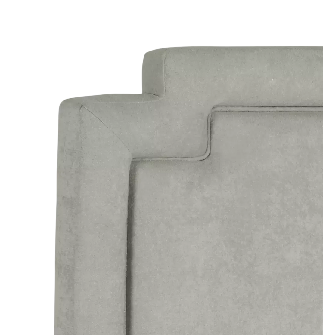 Whitney Taupe Uph Platform Bed