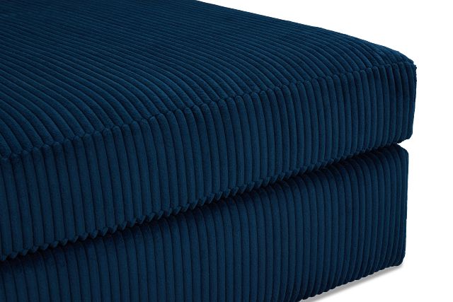 Charlie Dark Blue Fabric Cocktail Ottoman