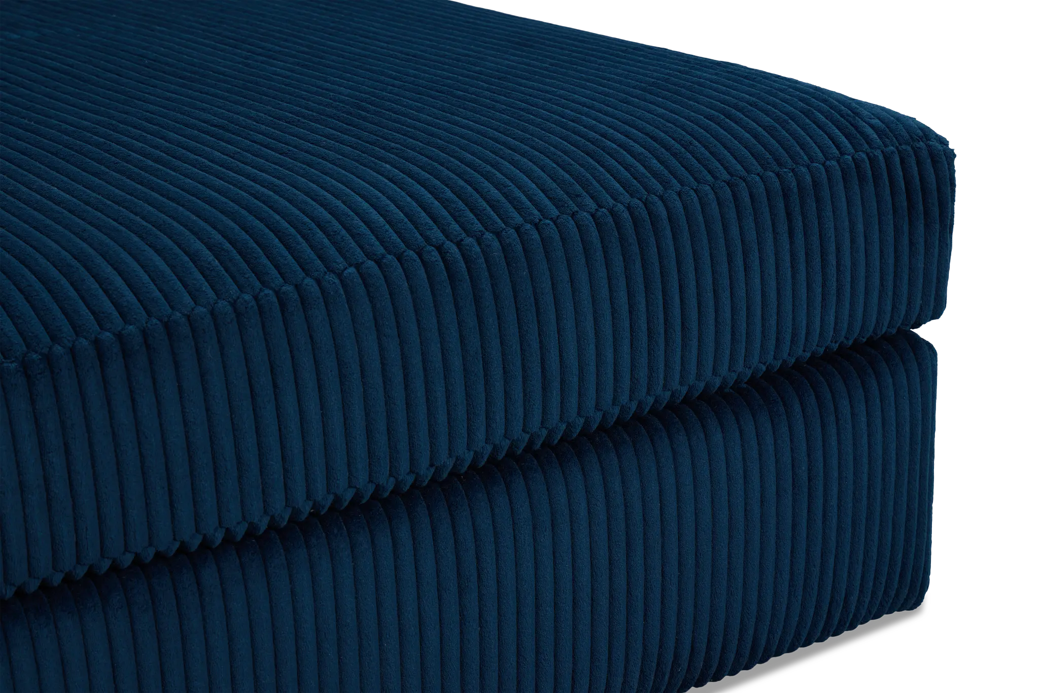 Charlie Dark Blue Fabric Cocktail Ottoman Charlie Dark Blue Fabric Cocktail Ottoman