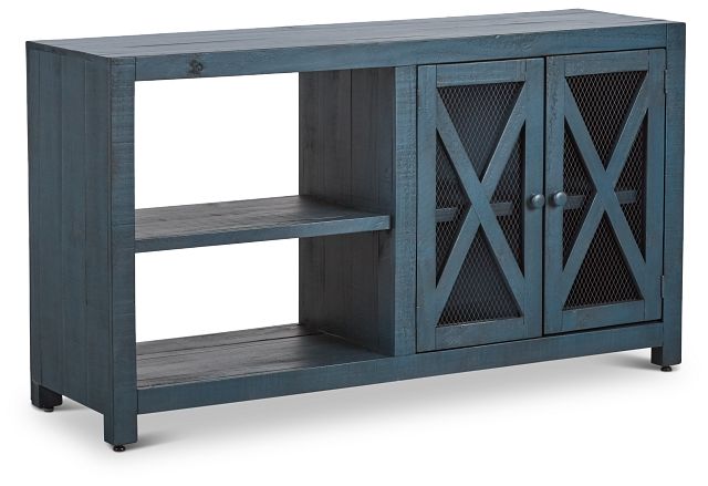 Alva Blue Wood Cabinet (1)