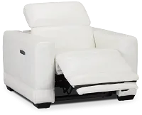 Lombardy White Micro Power Recliner