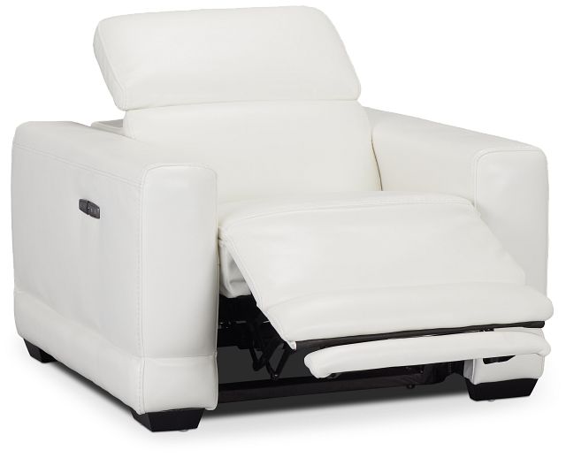 Lombardy White Micro Power Recliner