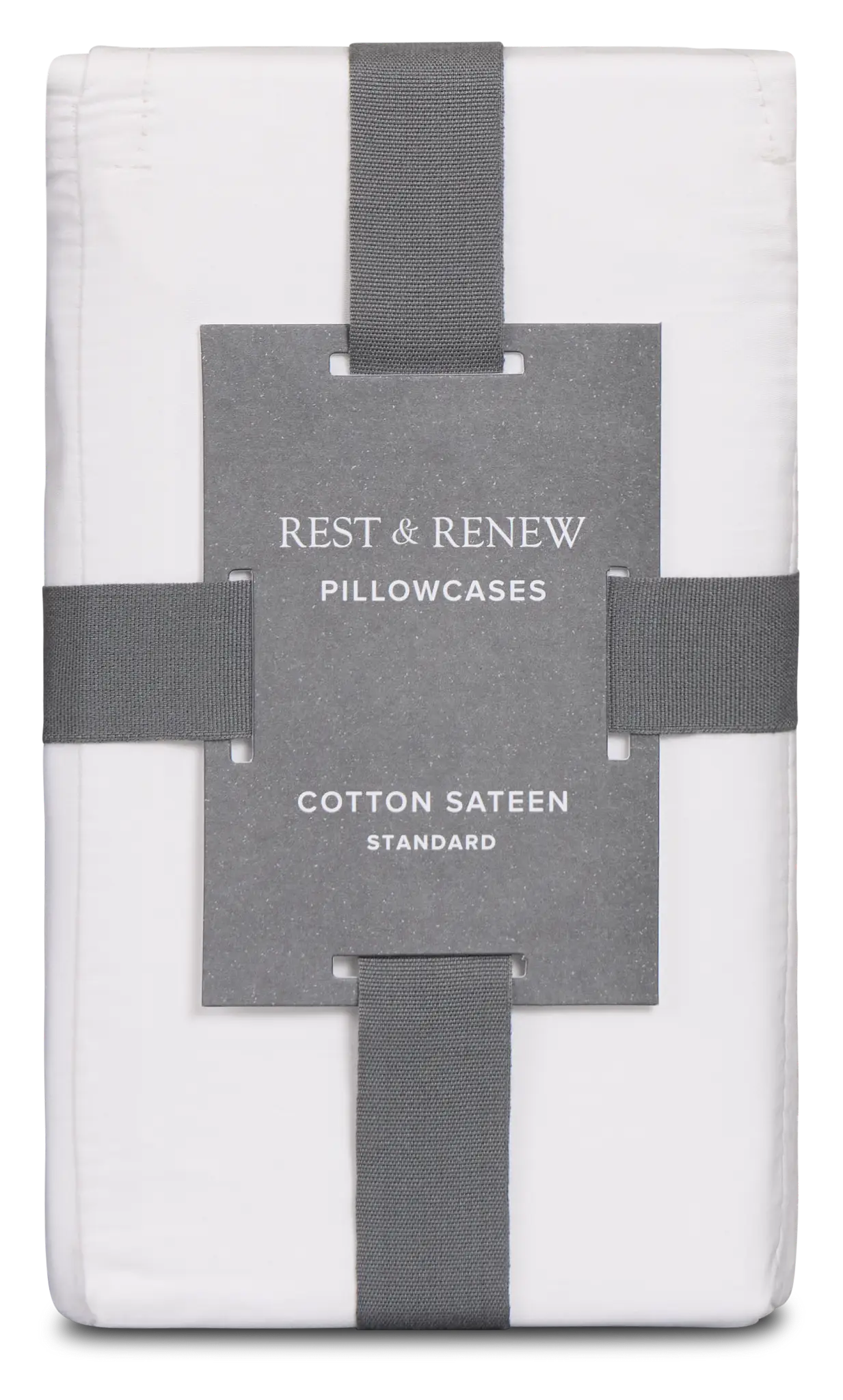 Rest & Renew Cotton Sateen White 300 Thread Set Of 2 Pillowcases Rest & Renew Cotton Sateen White 300 Thread Set Of 2 Pillowcases