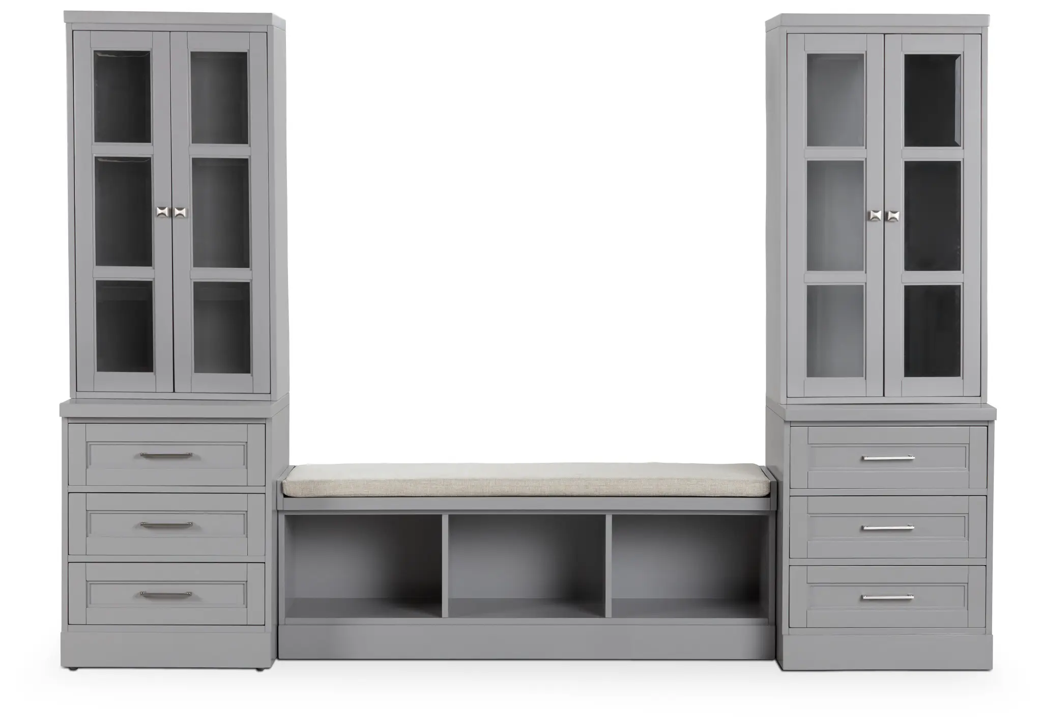 Newport Gray 106" Drawer Entryway Newport Gray 106" Drawer Entryway