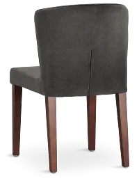 Bentley Dark Gray Velvet Upholstered Side Chair