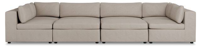 Destin Sutton Beige Fabric 8-piece Pit Sectional