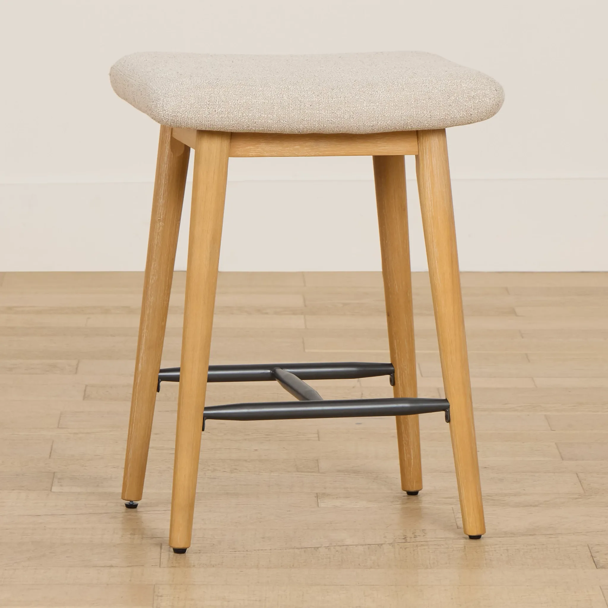 Arlo Light Beige 24" Upholstered Barstool