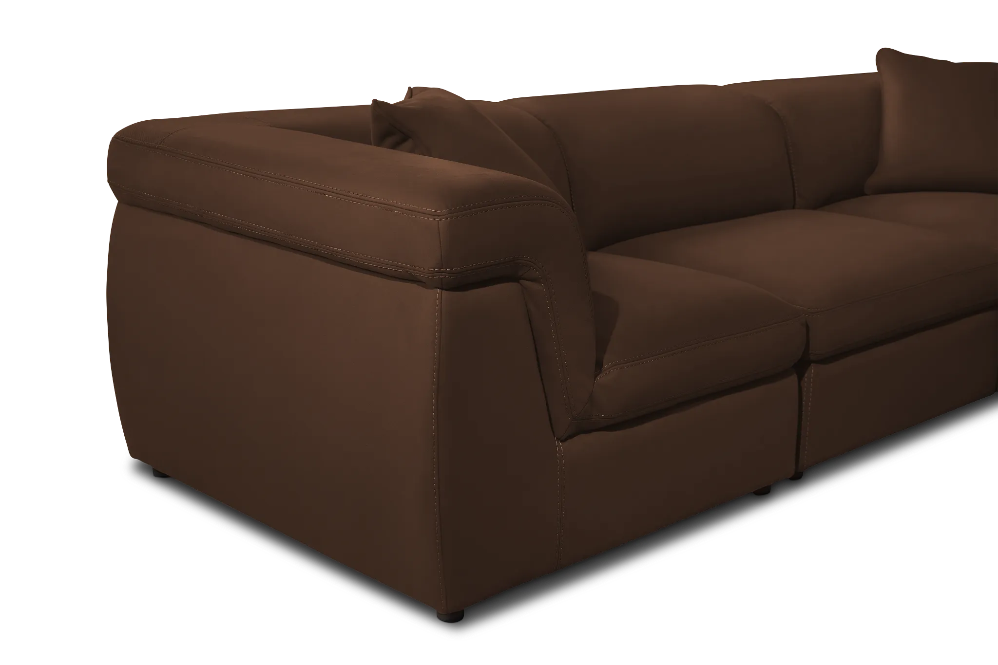 Aria Dark Brown Micro 8-piece Modular Sectional