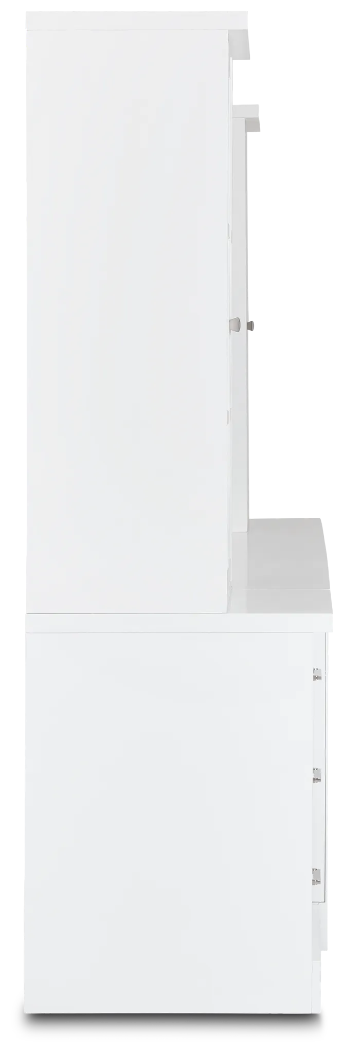 Newport White Small Peninsula Drawer Wall Desk