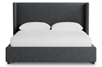 Captiva Delray Dark Gray 48" Upholstered Shelter Bed