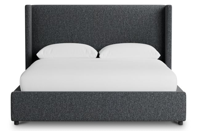 Captiva Delray Dark Gray 48" Upholstered Shelter Bed