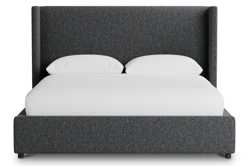 Captiva Delray Dark Gray 48" Upholstered Shelter Bed Captiva Delray Dark Gray 48" Upholstered Shelter Bed