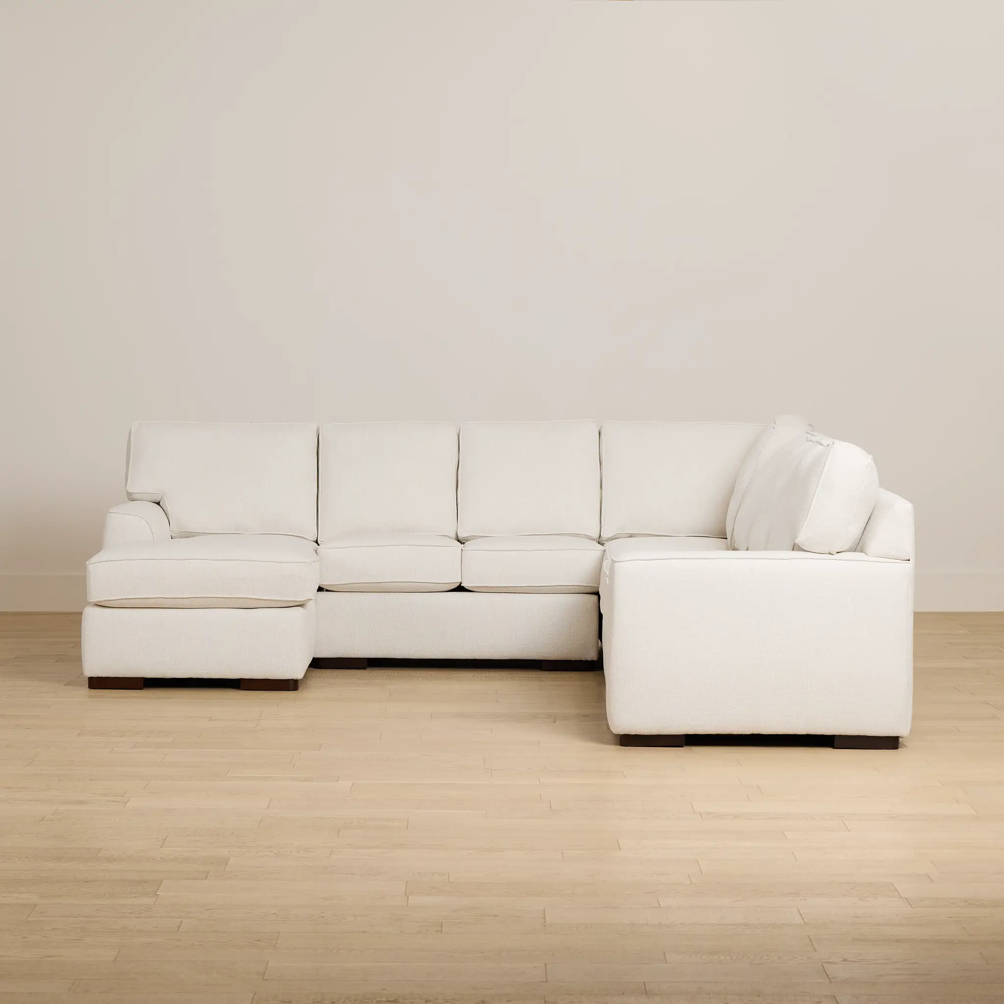 Sinclair Light Beige Fabric Large Left Chaise Sectional Sinclair Light Beige Fabric Large Left Chaise Sectional