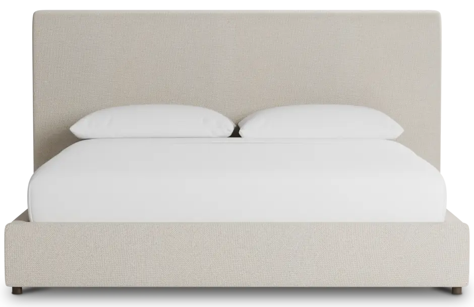 Grayton Suave Beige 54" Upholstered Platform Bed Grayton Suave Beige 54" Upholstered Platform Bed