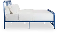 Rory Blue Metal Panel Bed