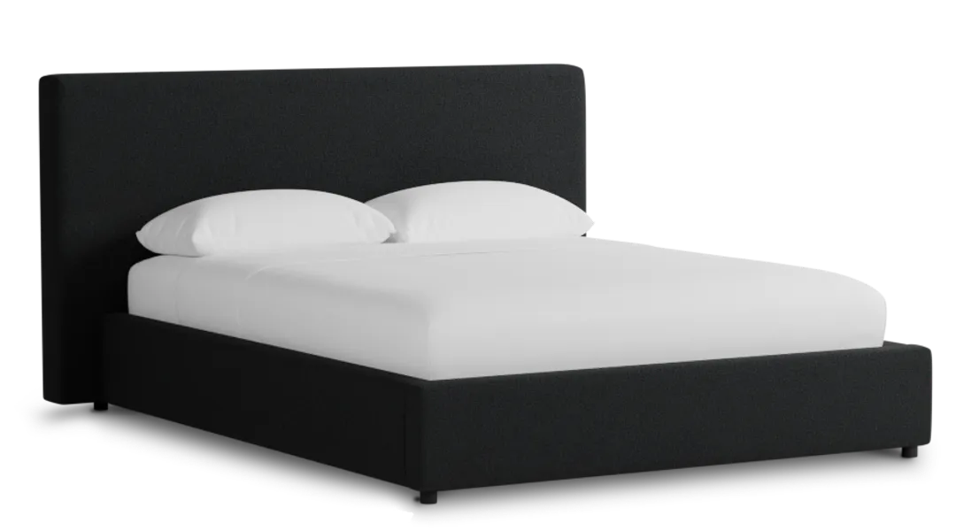 Grayton Elite Black 44" Upholstered Platform Bed