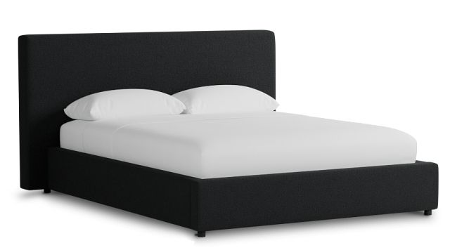 Grayton Elite Black 44" Upholstered Platform Bed