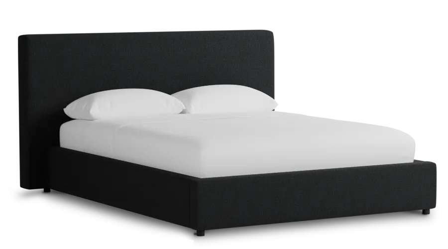 Grayton Elite Black 44" Upholstered Platform Bed