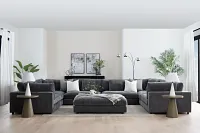 Lounge Dark Gray Fabric U-shaped Sectional