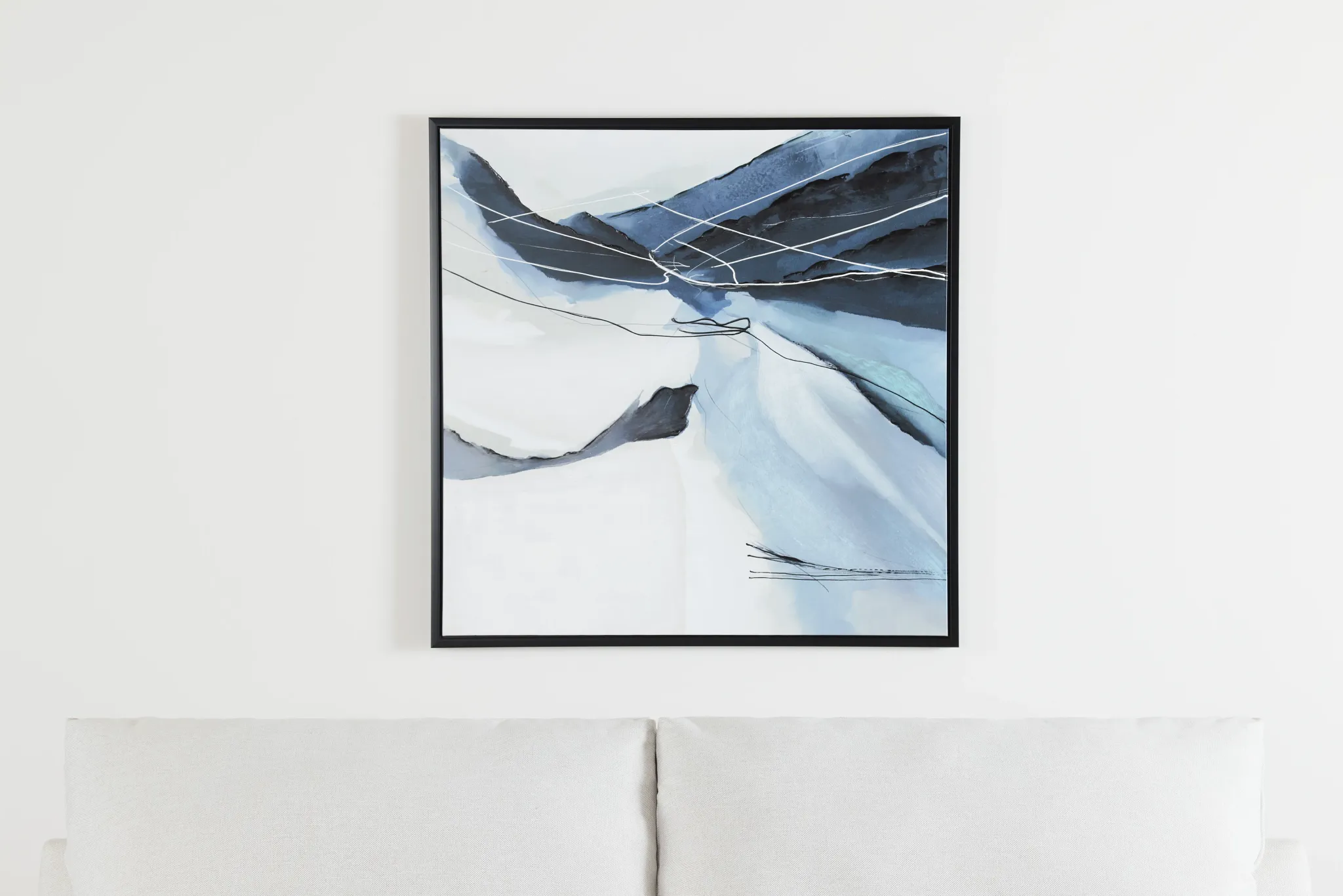Aleena Blue Framed Wall Art
